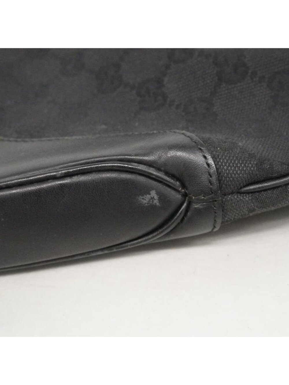 ★SOLD★ Gucci Shoulder Bag GG Canvas Jackie Black Silver - Picture 6 of 10